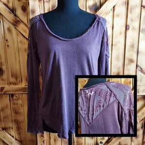 Women's Free People Gatsby long sleeve top - purple - Petite small